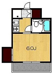 M.Iマンション 1Kの間取図画像