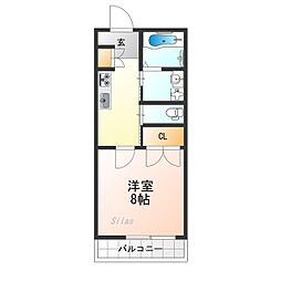 カルーナ 1Kの間取図画像