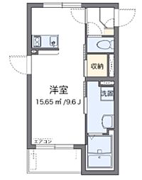 サンサーラ2 ワンルームの間取図画像