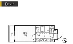 新宿夏目坂コート 1階1Kの間取り