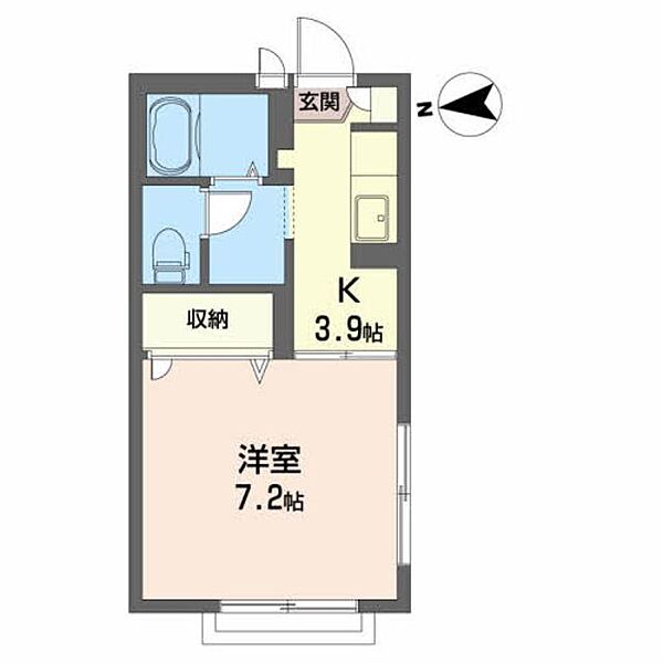 アヴニール盛南 201｜岩手県盛岡市本宮６丁目(賃貸アパート1K・2階・24.50㎡)の写真 その2