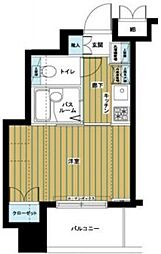 トーシンフェニックス目黒不動前 1Kの間取図画像