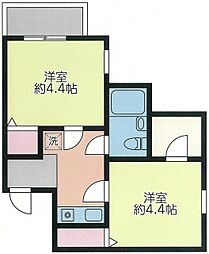 アスタック弐番館 1階2Kの間取り