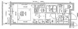 ブリリアタワーズ目黒ノースレジデンス 1Kの間取図画像