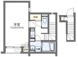 レオネクストFERIO瀬田 1Kの間取図画像