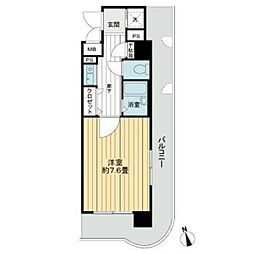 ライオンズステーションプラザ箱崎 1Kの間取図画像