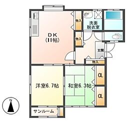 間取図画像 2LDK