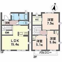 シャーメゾン　しもはな 101 ｜ 福島県いわき市常磐上湯長谷町扇田18-6（賃貸アパート3LDK・2階・80.14㎡） その2