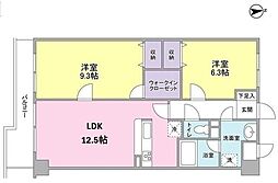 クレストコート 2LDKの間取図画像