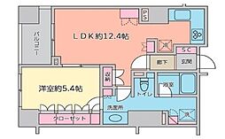 ヒルズ本駒込山の手台 3階1LDKの間取り