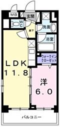 レジス城ノ堀 1LDKの間取図画像