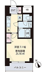 PORTO 1Kの間取図画像