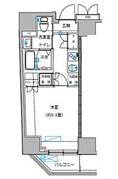 ミテッツァ北品川 7階1Kの間取り