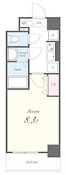 ブランピュール木場公園 1Kの間取図画像
