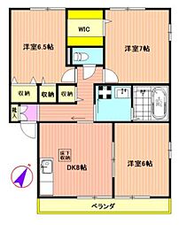 アスセーナ 3DKの間取図画像