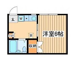 コリーヌ・アビデ1 1Kの間取図画像