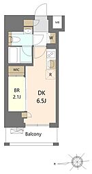 フレンシア御徒町 1DKの間取図画像