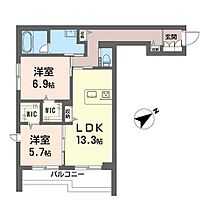 プライムレジデンス幕張 00305 ｜ 千葉県千葉市花見川区幕張町２丁目7698-2（賃貸マンション2LDK・3階・69.74㎡） その2