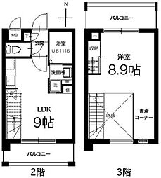 メゾネットリバティ 1LDKの間取図画像