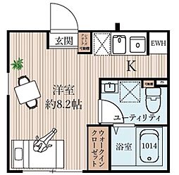 アイリス大塚 ワンルームの間取図画像