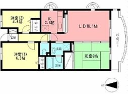 ルミエール・セゾン 3LDKの間取図画像