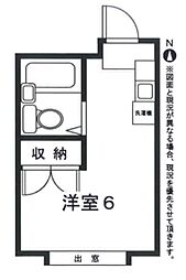 ファーストハイム 2階ワンルームの間取り