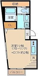 ミラージュ中野 ワンルームの間取図画像
