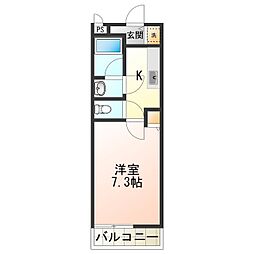シャンテ・笠松 1Kの間取図画像