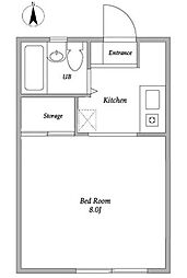 エステートグリーン ワンルームの間取図画像