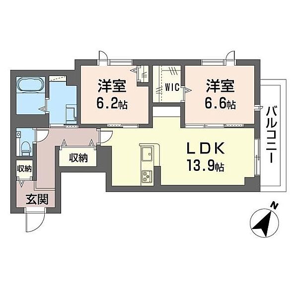 シャーメゾン天久保 00301｜茨城県つくば市天久保１丁目(賃貸マンション2LDK・3階・68.23㎡)の写真 その2