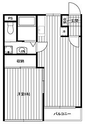パークヒルズ美堀 1LDKの間取図画像