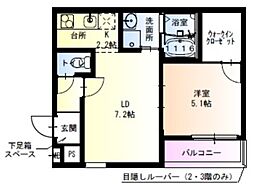 Osaka Metro谷町線 関目高殿駅 徒歩4分の賃貸アパート 1階1LDKの間取り
