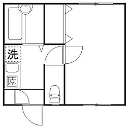 三ツ沢東町アパート 1Kの間取図画像