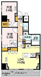 リーラ品川戸越 2LDKの間取図画像