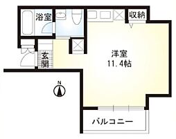 レアルタウン湘南 ワンルームの間取図画像