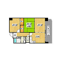 パインバレイ 3DKの間取図画像