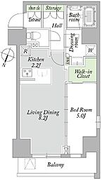 アーバンパーク西巣鴨EAST 1LDKの間取図画像