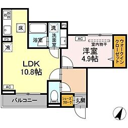 D-Neuk 1LDKの間取図画像
