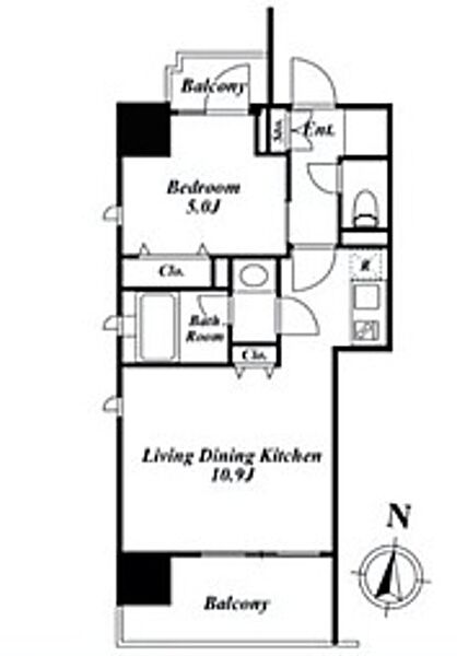 南麻布パークハイツ ｜東京都港区南麻布２丁目(賃貸マンション1LDK・4階・37.02㎡)の写真 その2