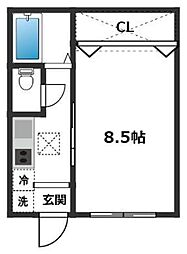 アイル富士見 1Kの間取図画像