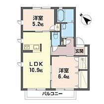 ベラージオ　Ａ棟 A0202 ｜ 山口県周南市大字久米3015-4（賃貸アパート2LDK・2階・54.54㎡） その2