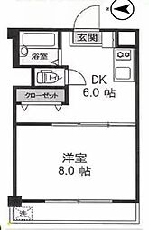 コーポ小石川 1DKの間取図画像