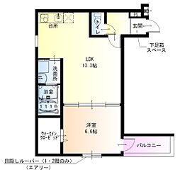 フジパレス湊駅東 1LDKの間取図画像