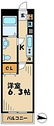 ソフィア永山 1Kの間取図画像