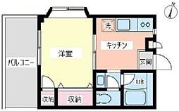 東京アパートメント 1Kの間取図画像