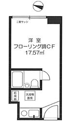 オリエントマンション品川 ワンルームの間取図画像