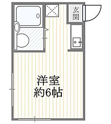 サクセス中十条 2階1Kの間取り
