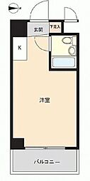 ＴＯＰ稲城 5階ワンルームの間取り