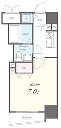 プロムナード岩楯 1Kの間取図画像