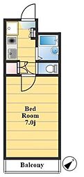 ドウェル片倉 1Kの間取図画像